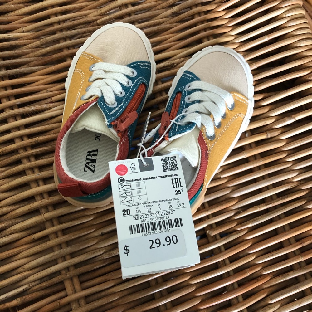 never worn color block zara baby sneakers